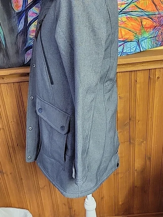 Canada Weathergear Women's Gray Parka Coat with Faux Fur Hood Size Med - Picture 4 of 6